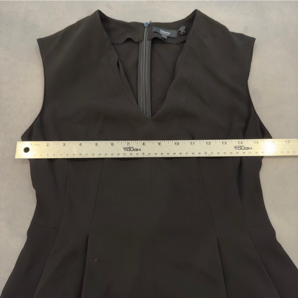 Theory Black Pleated Cap Sleeve Dress • size 4 - Picture 9 of 13